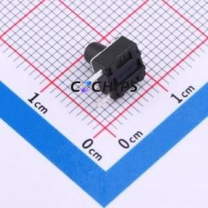 TS-1095C-A8B3-D2 Tactile Switch Bent Lead Through Hole-3P,6x6mm Single Pole Single Throw Round Button 2.5N Right Angle Insert - Product Image 2