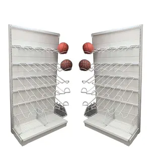 Floor Standing Basketball Soccer Ball Display Storage Sports Equipment Multitier Display Rack For Sports Store