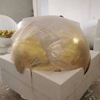 Boule disco miroir surdimensionnée, décoration de scène pour festival et fête d'anniversaire, orbe en verre, éclairage disco rétro, 200 cm, style naturel