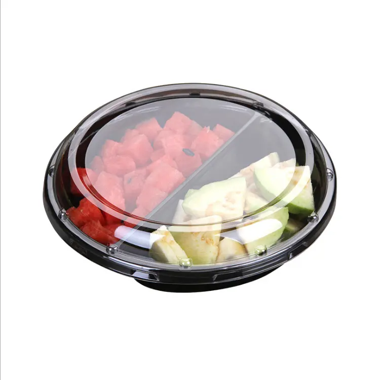 disposable 5 compartment plastic containers storage box for fruit