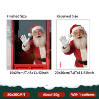Autocollant de Noël statique pour fenêtre, électrostatique, double face, réutilisable, décoration de maison, autocollant détachable