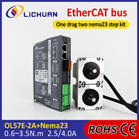 Contrôleur de moteur pas à pas EtherCAT Nema23 DC24~50V 2.5/4A 0.6/1.2/1.8/2/2.4/3/3.5N.m, kit de pilotes de moteur pas à pas DC 2 phases en boucle ouverte