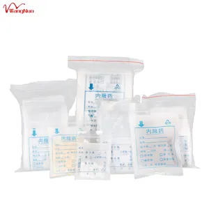 Custom Printing LDPE Writable Medical Capsule Reusable Ziplock Medicine Bag Transparent Support Zipper Pouch