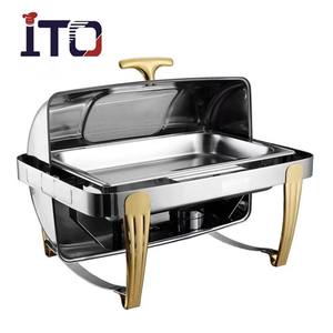 Calentador de comida pequeño y automático, vajilla plateada de lujo para frotar platos - Product Image 4