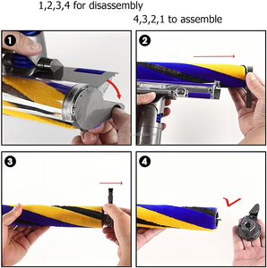 Varilla de cepillo de rodillo suave para aspiradora compatible con Dysons <span class=keywords><strong>V8</strong></span> <span class=keywords><strong>Slim</strong></span> V10 <span class=keywords><strong>Slim</strong></span> V12 Detect <span class=keywords><strong>Slim</strong></span> V15 Detect <span class=keywords><strong>Slim</strong></span> - Product Image 3