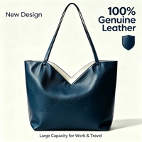 Sac fourre-tout en cuir véritable pour femme, 14 pouces, grande capacité, sac à bandoulière pour ordinateur portable, personnalisable avec logo OEM/ODM pour le voyage