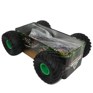 Factory Custom 3D Monster Truck Shape Tin <b>Box</b> Grave Digger Monster Jam Tin Can Jigsaw <b>Puzzle</b> Storage Metal Packaging - Product Image 3