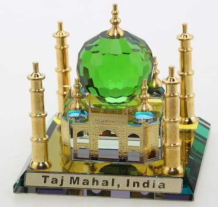 Nieuwe Aankomst Auto 3D India Mini <span class=keywords><strong>Taj</strong></span> Mahal Gebouw Magic Crystal Cube Natuursteen Transparante Magic Crysta