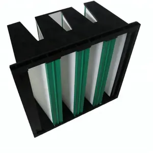 Clean Room Laminar Flow Cabinet F8 F9 Fiberglass Medium V Type Compact Air Filter