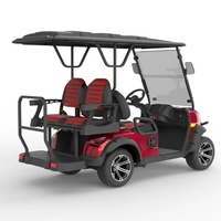 Borcart-Voiturette de golf à batterie au lithium, blanc gris marine rouge noir, voiturette de golf électrique 4 places, châssis bas, voiture club