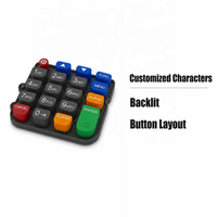 Clavier en silicone personnalisé pour terminal de point de vente, compatible avec les terminaux POS, OEM ODM, claviers en silicone pour appareils de paiement