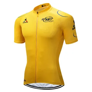 Belgien Rad trikot gelbe Farbe Kunden logo oder NGT Marke schnell trocknende Trikot Radsport ausrüstung Fabrik angebot