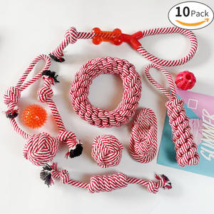 Juguetes Interactivos de Cuerda para Perros, Juguetes Rojos Resistentes para Masticar, Juguetes Dentales de Cuerda Resistentes para Perros Mordedores Agresivos - Product Image 2