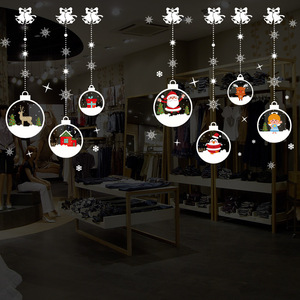 Christmas Wall Stickers PVC Waterproof Circle 50X70CM Full Color <b>Decal</b> For Shopping Mall <b>Window</b> Decorations Xh7244 - Product Image 1