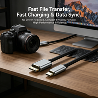 Kabel USB C ke Micro B 3.0 5Gbps Transfer Data Kecepatan Tinggi 5V 3A Kabel Pengisian Daya dengan Silikon untuk Hard Drive Eksternal