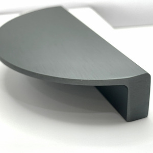Aluminum Alloy Semi Circular Cabinet <b>Handle</b> Brushed Gold D4602A Minimalist Design For Cabinet <b>Doors</b> - Product Image 1