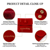 Offre Spéciale sacs de luxe en velours Logo personnalisé petite boucle d'oreille poussière pochette cadeau bijoux velours sacs bouton