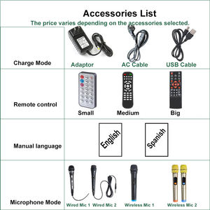 Altavoz Inalámbrico de 8 Pulgadas con Micrófono, RGB, 10W, Bluetooth 5.0, USB, TF, FM, AUX, Batería de 1200mAh, Listo para Karaoke - Product Image 2