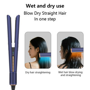 Prix de gros 2024 nouveau peigne chauffant <span class=keywords><strong>à</strong></span> flux d'air <span class=keywords><strong>à</strong></span> ions négatifs lissage séchage 2 en 1 sèche-cheveux lisseur - Product Image 3