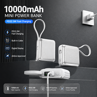 Nouveaux produits 2026 – Mini batterie externe 10000 mAh pour téléphone, charge rapide PD22.5W, affichage numérique, logo personnalisé en usine