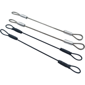Câble en acier inoxydable galvanisé et recouvert de caoutchouc, assemblé en usine, avec extrémités serties, œil flamand / pour la construction AiS - Product Image 1