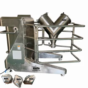 KinYomix 4 in 1 food milk powder mixer V blender Double Cone food powder ranges from 20L to 80L