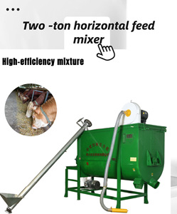 New 2 tấn động vật gia cầm chăn nuôi ướt thức ăn giải thưởng Mixer ngang ribbon gia súc thức ăn Mixer - Product Image 4