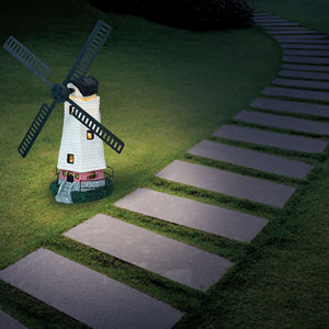 Blanco frío LED resina giratoria al aire libre molino <span class=keywords><strong>de</strong></span> viento <span class=keywords><strong>Solar</strong></span> faro estatua giratoria torre <span class=keywords><strong>de</strong></span> luz lámpara <span class=keywords><strong>de</strong></span> césped - Product Image 4