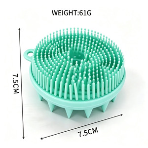แปรงอาบน้ำซิลิโคนรูปไข่แบบนุ่มใหม่ สำหรับขัดผิวและนวดหนังศีรษะ - Product Image 3