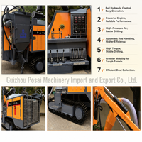 Foreuse à roche automatique diesel Kaishan KT25 avec moteur CAT, compresseur embarqué, 26m³/min, 350 PSI, profondeur de forage 35m
