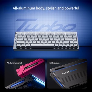 Mchose ace68 Turbo nhôm chuyển đổi từ bàn phím với núm và hộp đèn có dây rt0.001mm 16KHz chơi Game bàn phím - Product Image 5