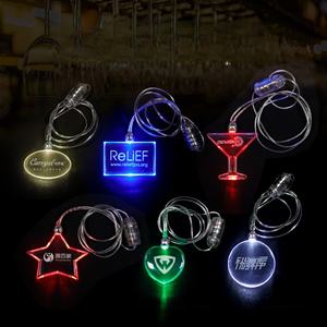 ZhongdaホットセールLEDライト誕生日フラッシュライトネックレスカスタムシェイププロモーションギフト - Product Image 3