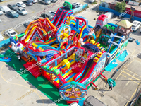 Parc gonflable commercial, grand parcours d'obstacles, parc de jeux gonflables, parc à thème, jeux gonflables pour enfants et adultes, aire de jeux