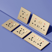 Interrupteur et prise murale modernes noirs mats avec ports de charge rapide USB Type C, 1 interrupteur 2 voies, plaque murale résidentielle