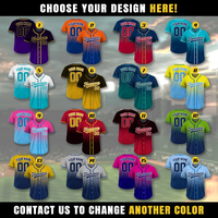 Ensemble de maillots de baseball personnalisés en polyester 100 % sur mesure avec logo du nom de l'équipe, anti-bactérien et séchage rapide pour équipes sportives