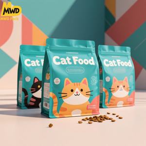 मियोवाडी पानी-प्रूफ टिकाऊ फ्लैट बॉटम नमी-प्रूफ स्क्वायर ग्राउंड जिपटॉप कैट फूड बैग - Product Image 6