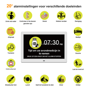 달력 및 아날로그 시계 벽 책상 디스플레이 치매 치료를위한 전자 운동이있는 대형 10 인치 디지털 포토 프레임 - Product Image 6