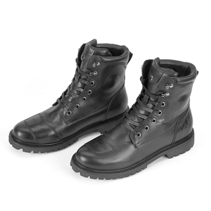 F1 Venta al por mayor Botas de cuero vintage Cuero genuino Protectores de tobillo al aire libre Botas de motocicleta Hombres Zapatos de montar en motocicleta - Product Image 1