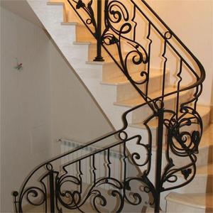 Custom Wrought Iron Spiral/Curved Staircase Handrail Elegant Balustrades &amp; Handrails Design - Product Image 5