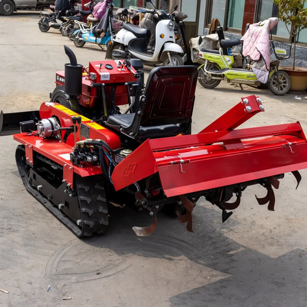 Mini trattore cingolato di potenza del giardino rotante della macchina agricola del macchinario del coltivatore agricolo multifunzionale