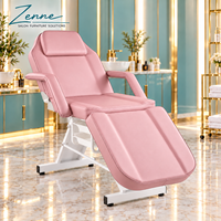 Fauteuil de Beauté de Luxe, Table de Traitement Facial avec Dossier et Accoudoirs Réglables, Trou Facial et Double Tiroirs pour Salon de Beauté et Spa