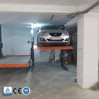 Lève-voiture double niveau Parklift 2300 kg pour villa, élévateur de stationnement de luxe à 2 niveaux