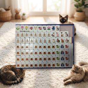 Nuevo y Popular Juego de Mahjong BANGTAI Modelo 258 con Temática de Gatos, Fichas de Acrílico Estilo Americano, Patas Metálicas Plegables, para 4 Jugadores, Envío Rápido - Product Image 1