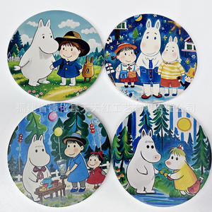 Sous-verre rond en céramique Moomin avec motif de dessin animé, isolant thermique pour la protection des boissons, fabriqué à Quanzhou - Product Image 5