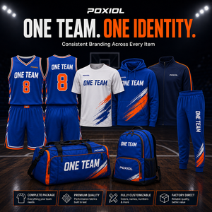 Paket Perlengkapan Tim Basket Lengkap, Seragam Pertandingan Custom Print, Kaos Pemanasan, Hoodie, Celana, Tas, Bahan Anti Lembab untuk Sekolah - Product Image 4