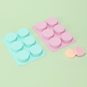 Molde de silicona de calidad alimentaria para pasteles, molde redondo de 6 orificios para hornear, para hacer jabón y pasteles, apto para horno, resistente a altas temperaturas - Product Image 2