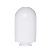 Abat-jour en verre givré blanc laiteux, dôme cylindrique en verre opale pour lampe de jardin et de terrasse