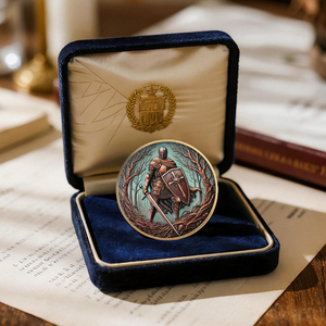 Moneda Conmemorativa Personalizada <span class=keywords><strong>de</strong></span> Caballero Medieval con Relieve <span class=keywords><strong>de</strong></span> Cruzado, Moneda <span class=keywords><strong>de</strong></span> Recuerdo <span class=keywords><strong>de</strong></span> Doble Cara, Fábrica Física Desde 2004 - Product Image 6