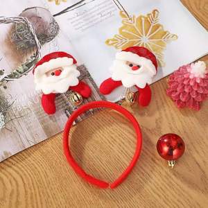 <b>Christmas</b> Cartoon Headband for Children-Party Holiday Props Cloth Material Factory Wholesale - Product Image 1