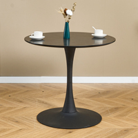 Table à manger moderne en MDF blanc Petits ensembles pour salle à manger Peu encombrants Ensemble de table ronde avec 4 chaises